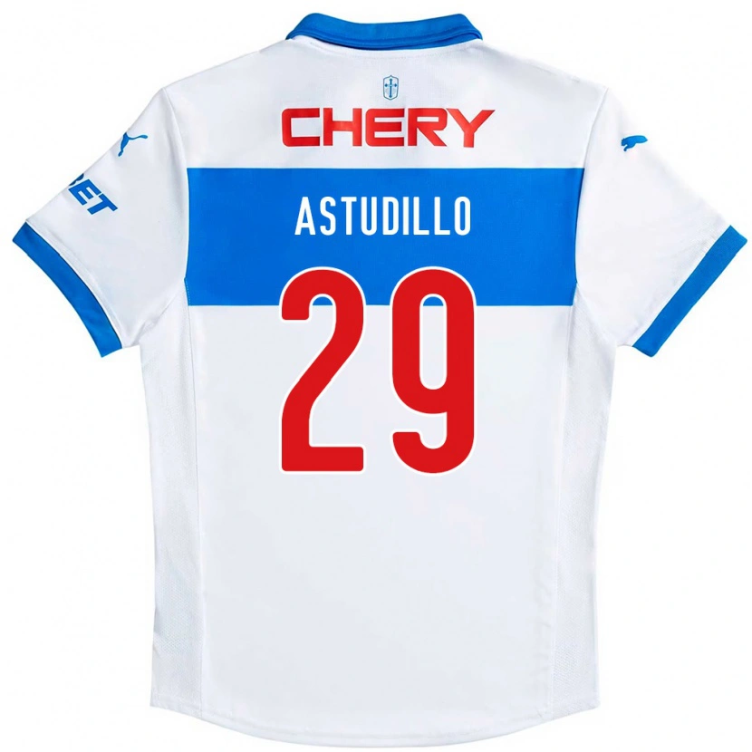 Danxen Hombre Camiseta Aaron Astudillo #29 Azul Real Blanco 1ª Equipación 2025/26 La Camisa