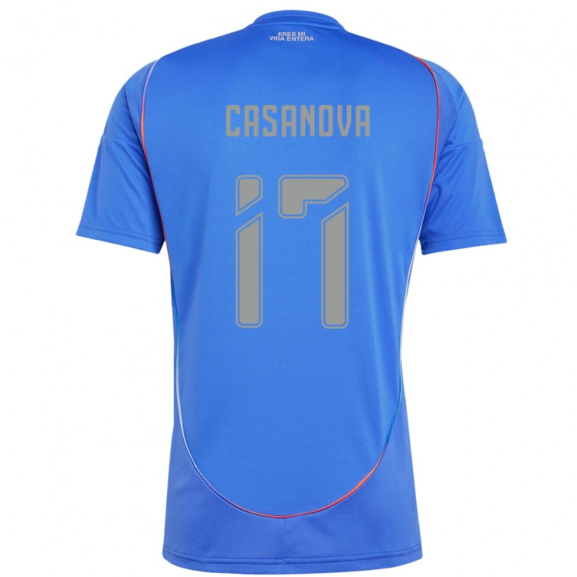 Danxen Hombre Camiseta Luis Casanova #17 Azul Celeste 1ª Equipación 2025/26 La Camisa