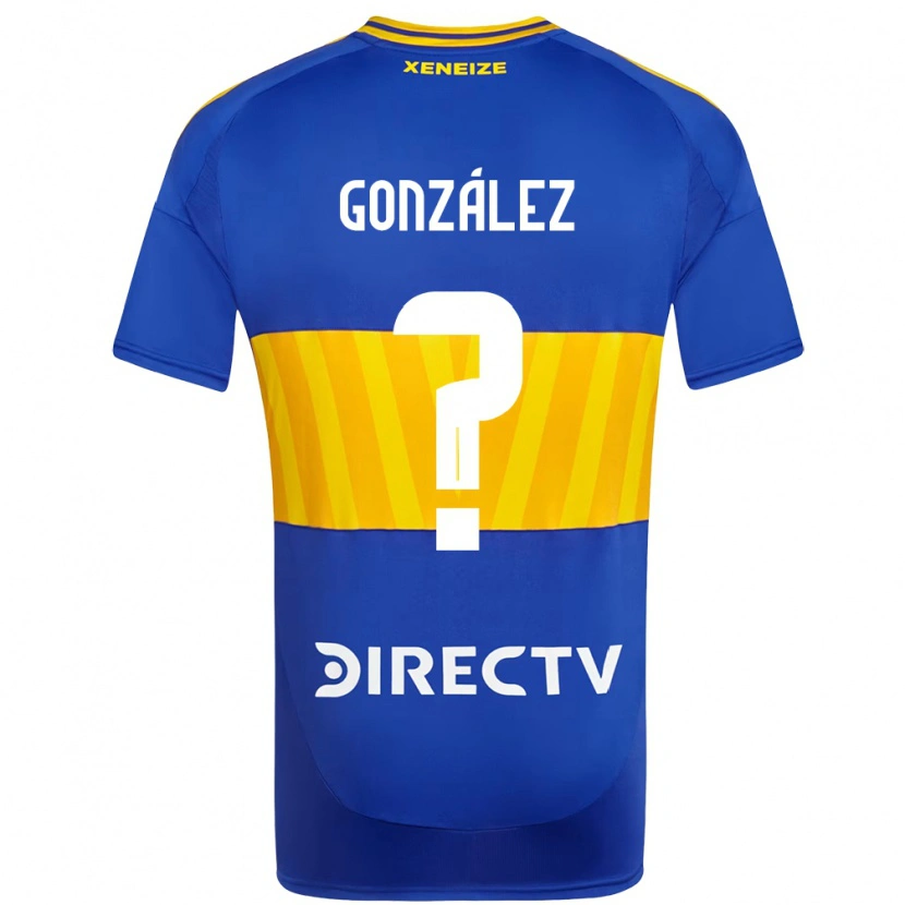 Danxen Hombre Camiseta Ezequiel González #0 Azul Real Amarillo 1ª Equipación 2025/26 La Camisa