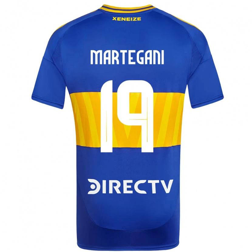 Danxen Hombre Camiseta Agustín Martegani #19 Azul Real Amarillo 1ª Equipación 2025/26 La Camisa