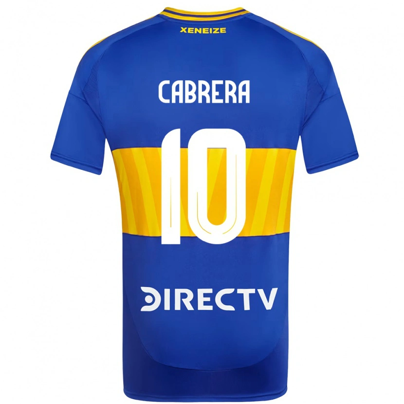 Danxen Hombre Camiseta Micaela Cabrera #10 Azul Real Amarillo 1ª Equipación 2025/26 La Camisa