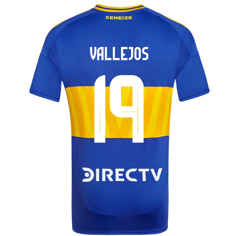 Danxen Hombre Camiseta Fabiana Vallejos #19 Azul Real Amarillo 1ª Equipación 2025/26 La Camisa
