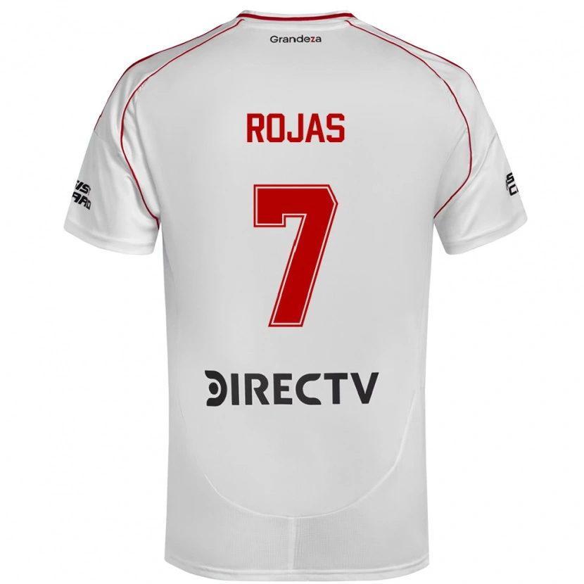 Danxen Hombre Camiseta Matías Rojas #7 Blanco Rojo 1ª Equipación 2025/26 La Camisa
