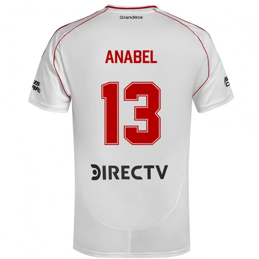 Danxen Hombre Camiseta Giuliana Anabel González Ranzuglia #13 Blanco Rojo 1ª Equipación 2025/26 La Camisa