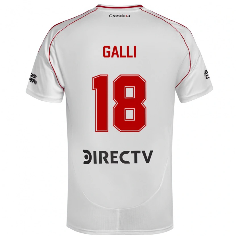 Danxen Hombre Camiseta Ludmila Galli #18 Blanco Rojo 1ª Equipación 2025/26 La Camisa