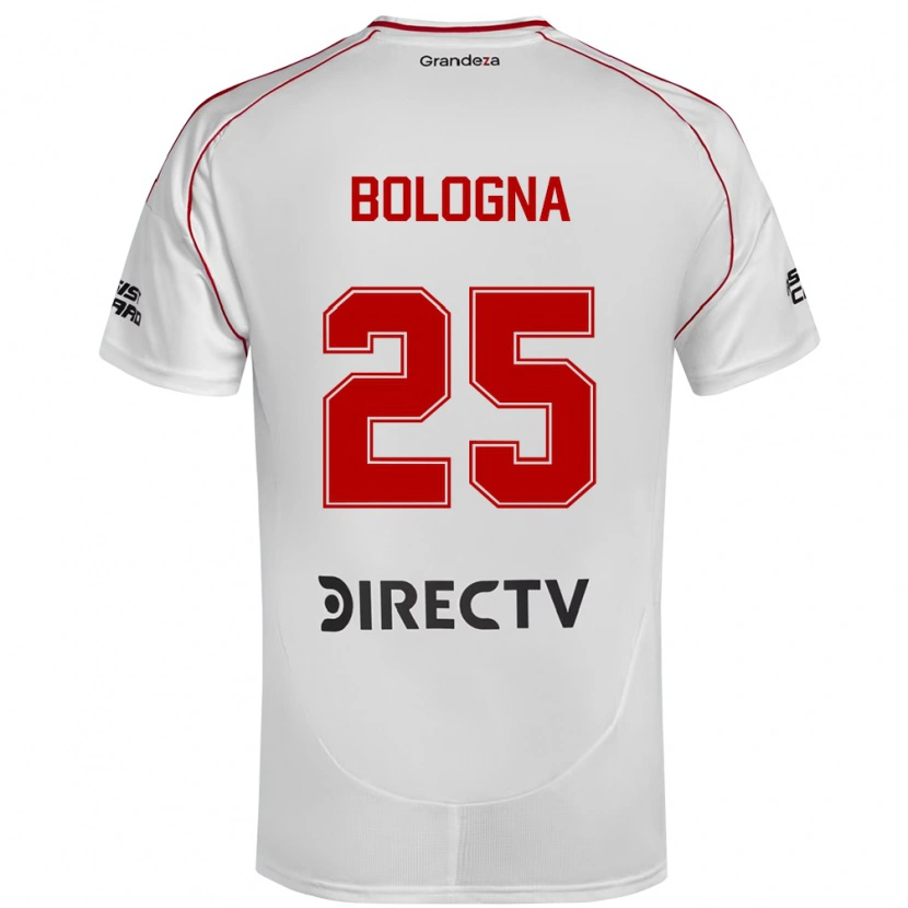 Danxen Hombre Camiseta Enrique Bologna #25 Blanco Rojo 1ª Equipación 2025/26 La Camisa