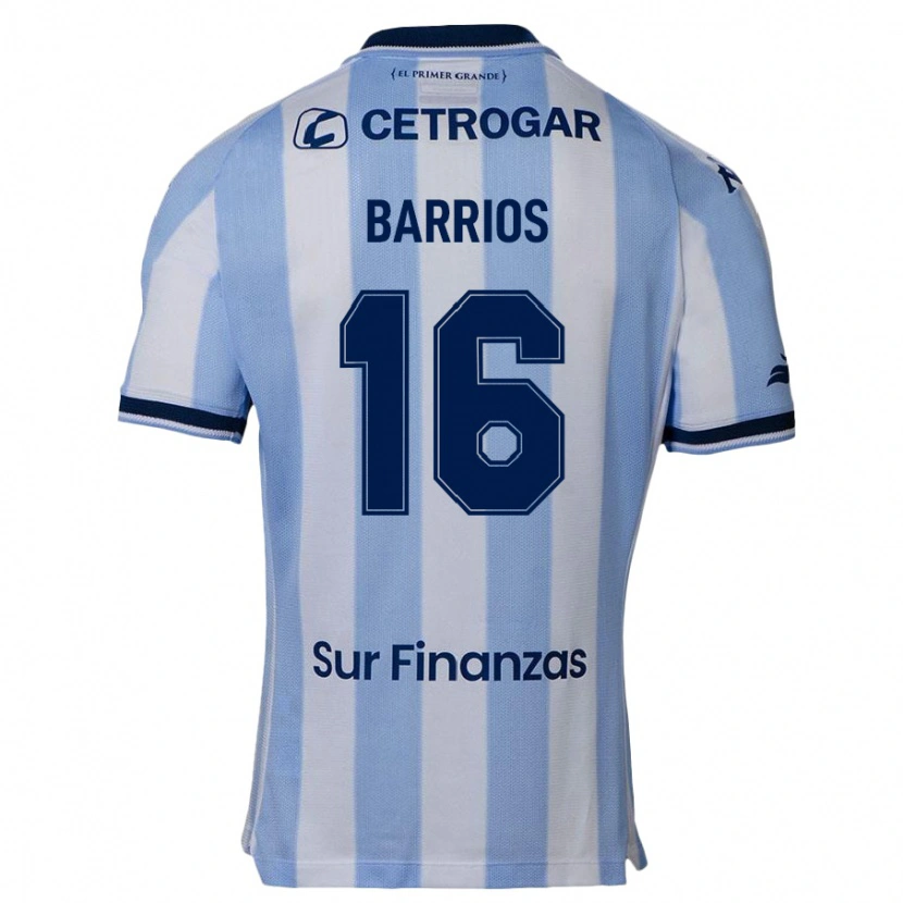 Danxen Hombre Camiseta Martín Barrios #16 Azul Celeste 1ª Equipación 2025/26 La Camisa