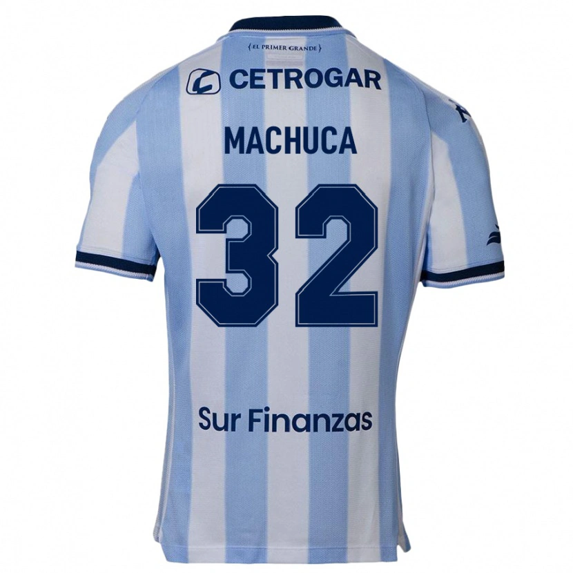 Danxen Hombre Camiseta Elias Machuca #32 Azul Celeste 1ª Equipación 2025/26 La Camisa