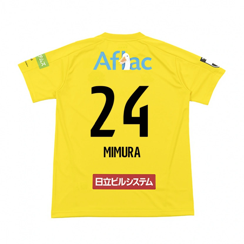 Danxen Hombre Camiseta Kaname Mimura #24 Negro Amarillo 1ª Equipación 2025/26 La Camisa