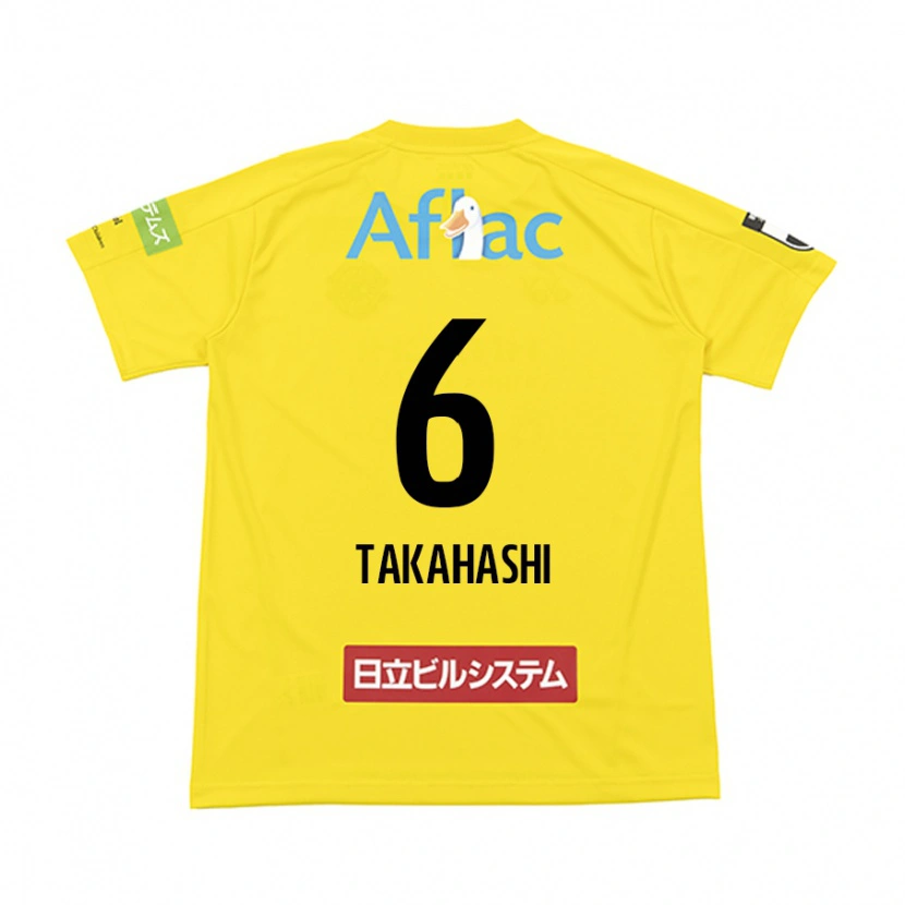 Danxen Hombre Camiseta Shunki Takahashi #6 Negro Amarillo 1ª Equipación 2025/26 La Camisa