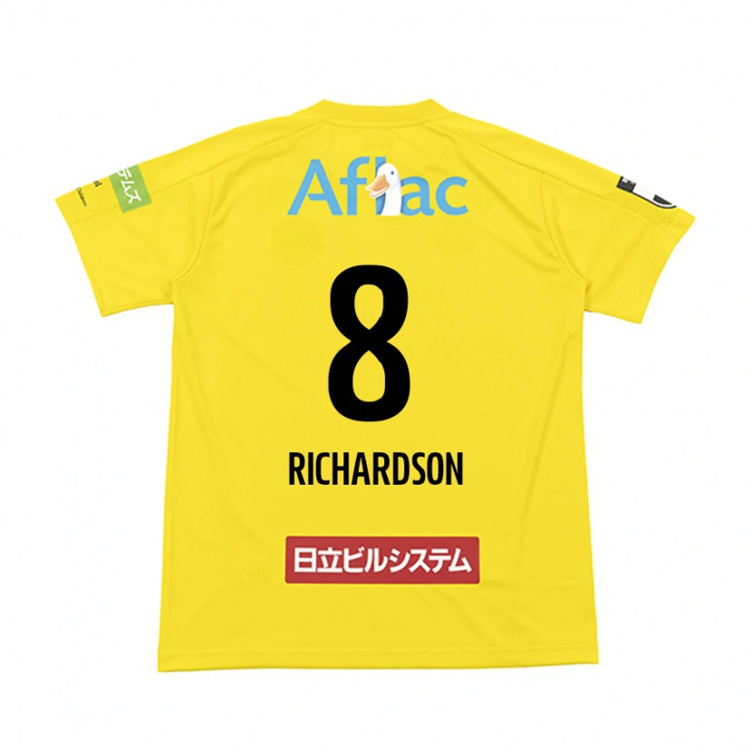 Danxen Hombre Camiseta Richardson #8 Negro Amarillo 1ª Equipación 2025/26 La Camisa