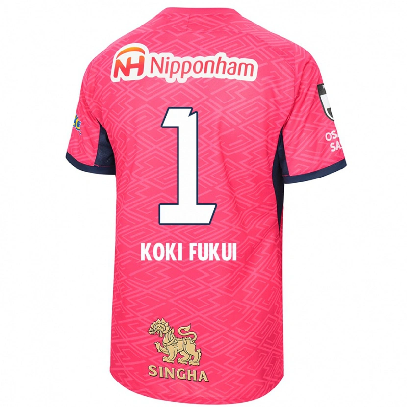 Danxen Hombre Camiseta Koki Fukui #1 Rosa Sakura Blanco 1ª Equipación 2025/26 La Camisa