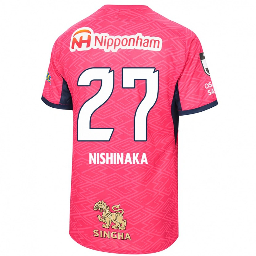 Danxen Hombre Camiseta Maho Nishinaka #27 Rosa Sakura Blanco 1ª Equipación 2025/26 La Camisa