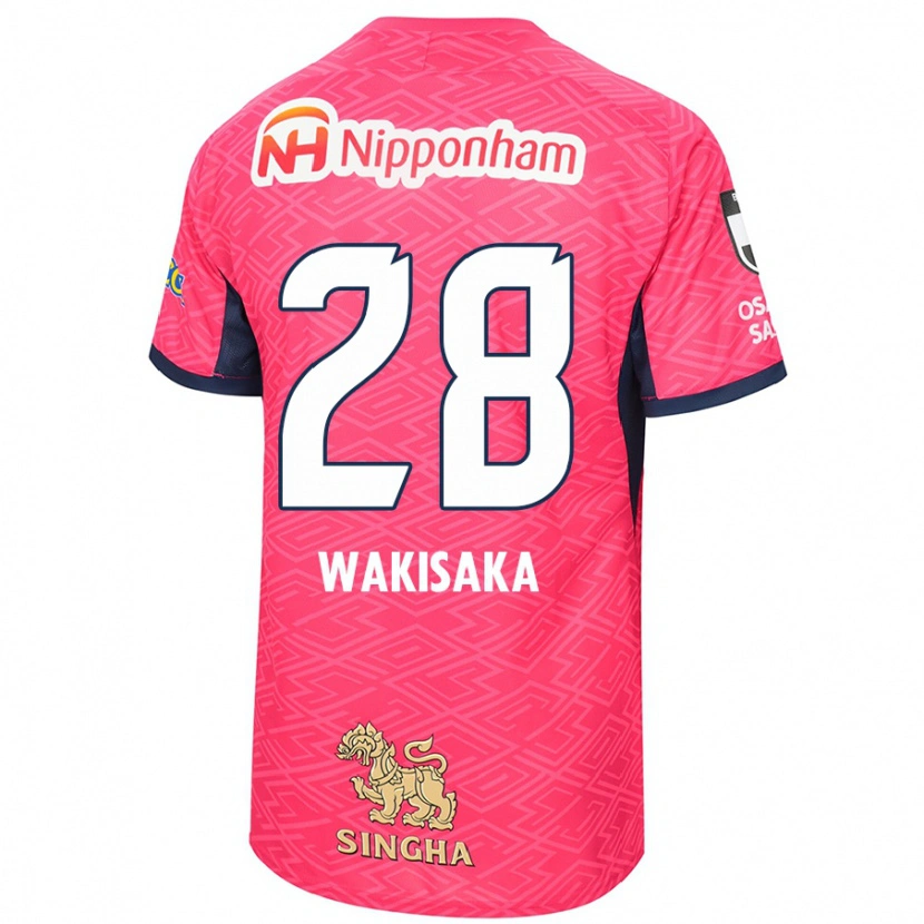 Danxen Hombre Camiseta Reina Wakisaka #28 Rosa Sakura Blanco 1ª Equipación 2025/26 La Camisa