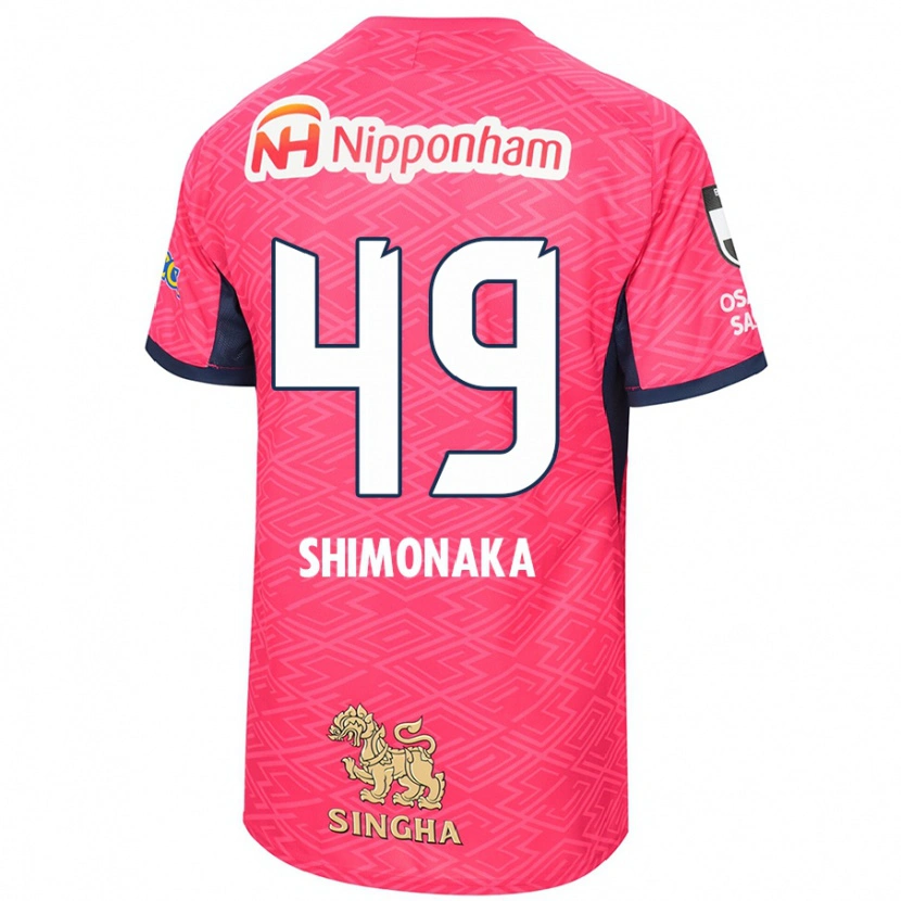 Danxen Hombre Camiseta Ryoga Shimonaka #49 Blanco Rosa Sakura 1ª Equipación 2025/26 La Camisa