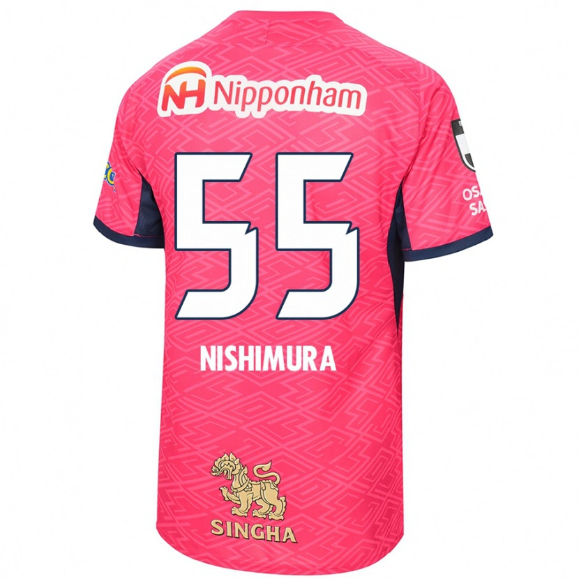 Danxen Hombre Camiseta Subaru Nishimura #55 Blanco Rosa Sakura 1ª Equipación 2025/26 La Camisa