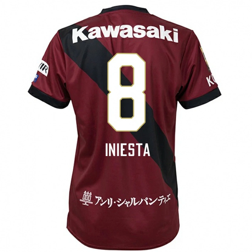 Danxen Hombre Camiseta Andres Iniesta #8 Blanco Negro 1ª Equipación 2025/26 La Camisa