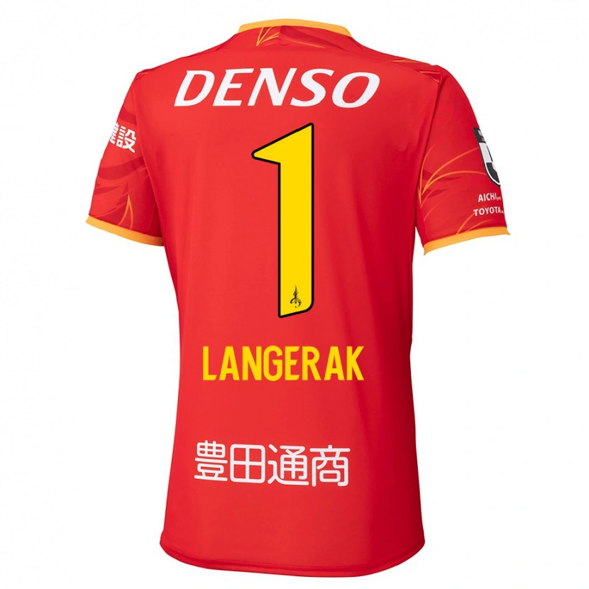Danxen Hombre Camiseta Mitchell Langerak #1 Blanco Rojo 1ª Equipación 2025/26 La Camisa