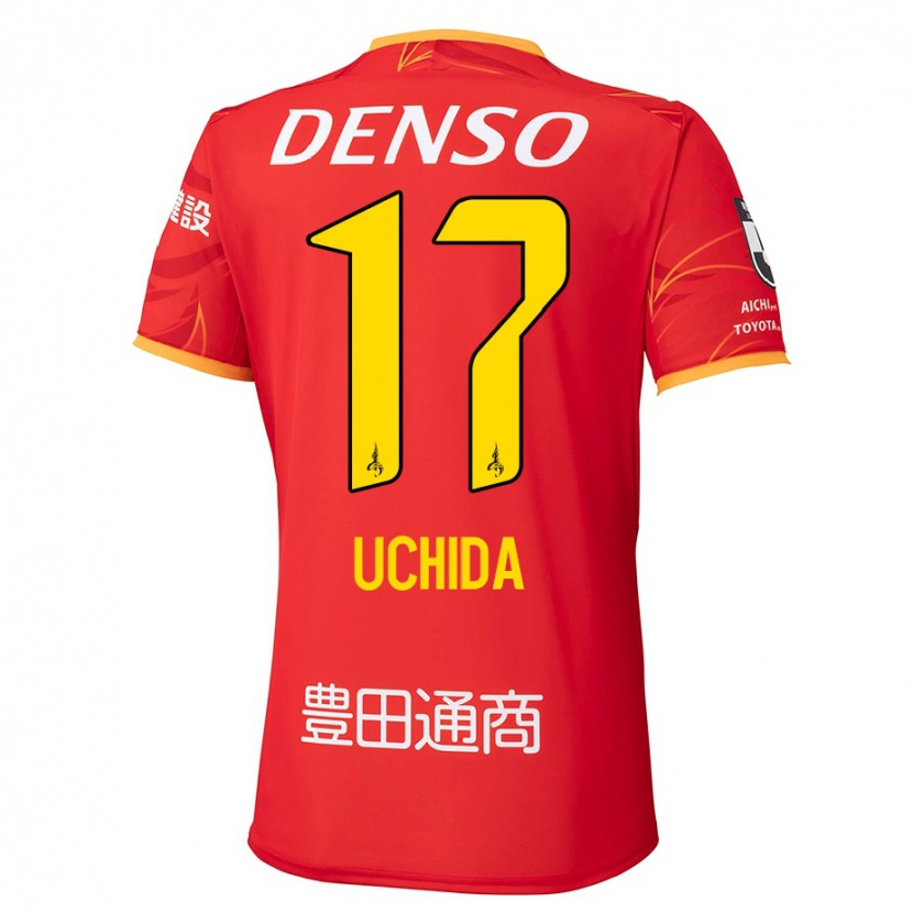 Danxen Hombre Camiseta Takuya Uchida #17 Blanco Rojo 1ª Equipación 2025/26 La Camisa