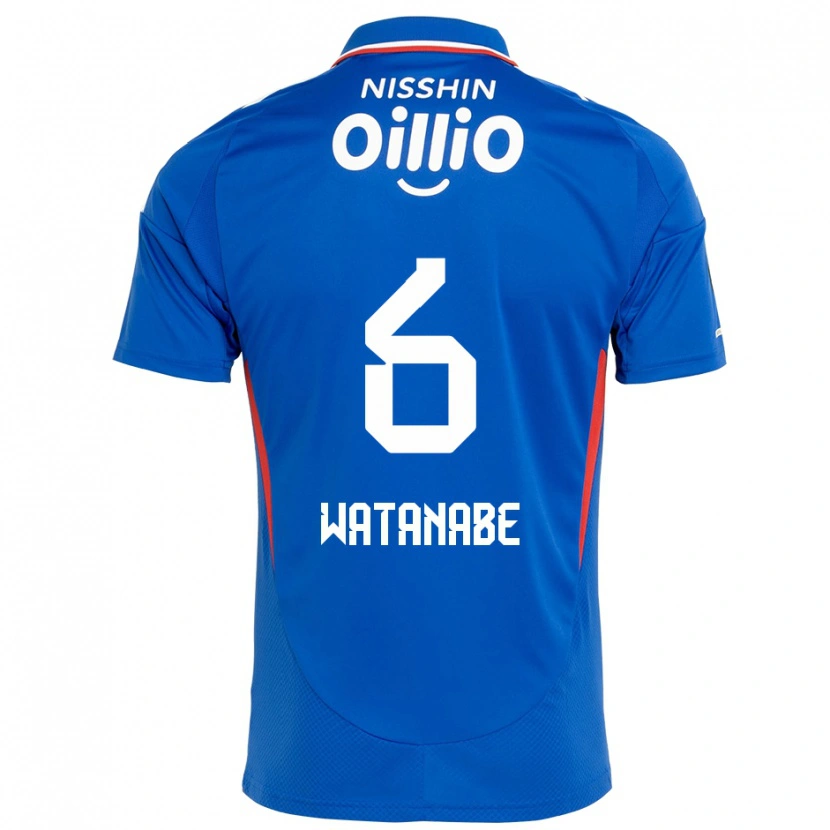 Danxen Hombre Camiseta Kota Watanabe #6 Blanco Azul Real 1ª Equipación 2025/26 La Camisa