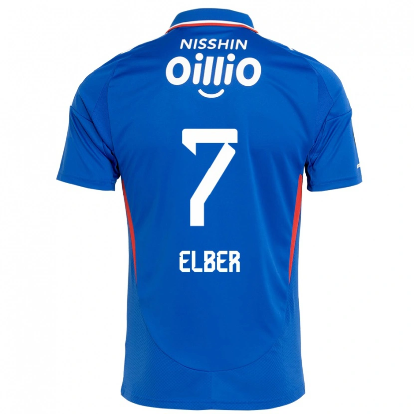 Danxen Hombre Camiseta Élber #7 Blanco Azul Real 1ª Equipación 2025/26 La Camisa
