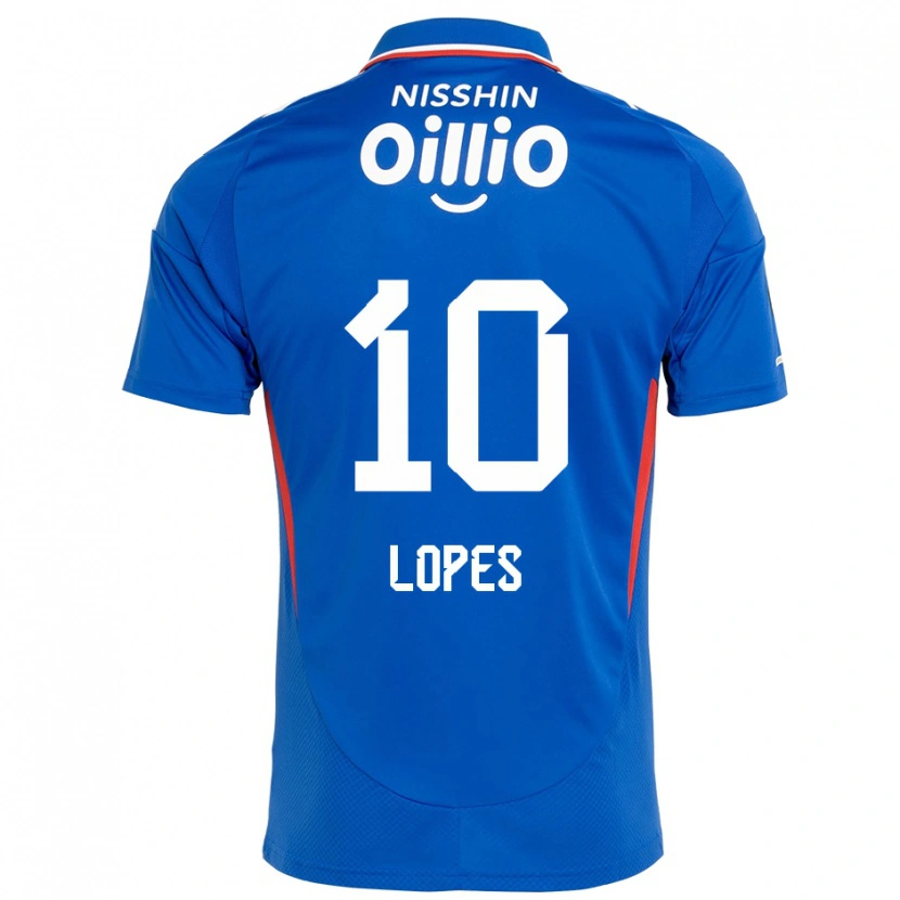 Danxen Hombre Camiseta Anderson Lopes #10 Azul Real Blanco 1ª Equipación 2025/26 La Camisa