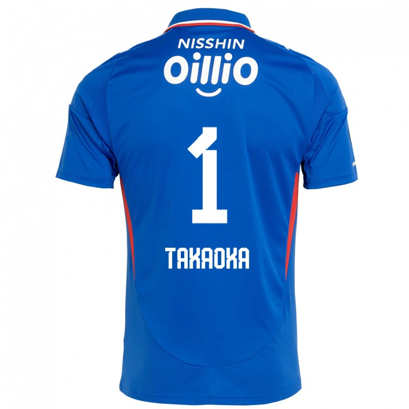 Danxen Hombre Camiseta Yohei Takaoka #1 Azul Real Blanco 1ª Equipación 2025/26 La Camisa