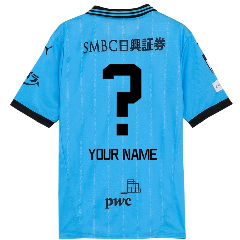 Danxen Hombre Camiseta Su Nombre #0 Blanco Azul Celeste 1ª Equipación 2025/26 La Camisa