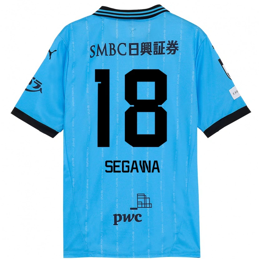 Danxen Hombre Camiseta Yusuke Segawa #18 Blanco Azul Celeste 1ª Equipación 2025/26 La Camisa
