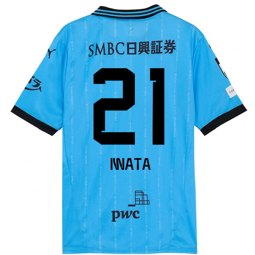 Danxen Hombre Camiseta Kantaro Iwata #21 Blanco Azul Celeste 1ª Equipación 2025/26 La Camisa