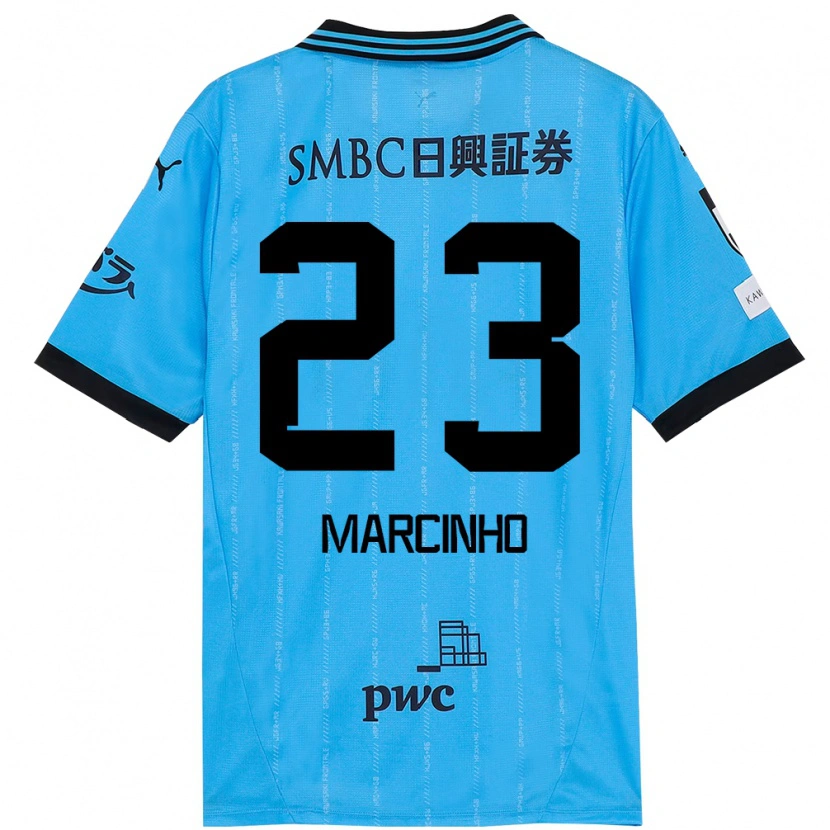 Danxen Hombre Camiseta Marcinho #23 Blanco Azul Celeste 1ª Equipación 2025/26 La Camisa