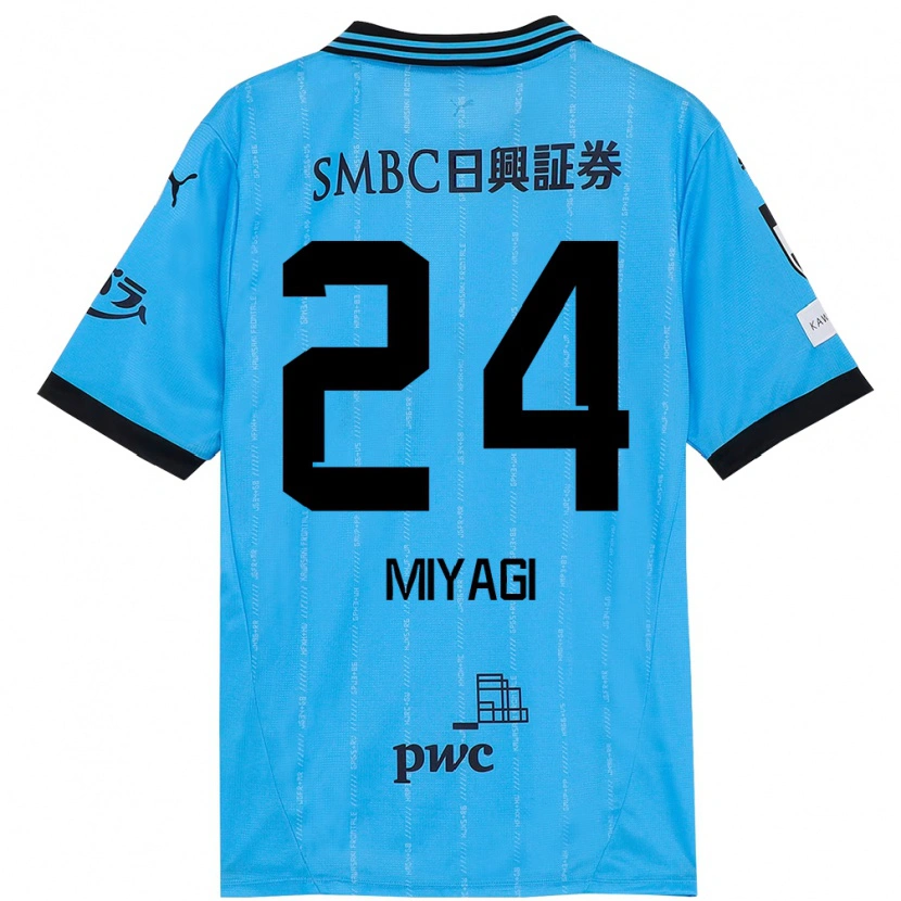 Danxen Hombre Camiseta Ten Miyagi #24 Azul Celeste Negro 1ª Equipación 2025/26 La Camisa