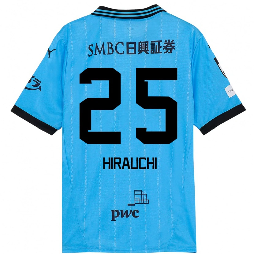 Danxen Hombre Camiseta Issei Hirauchi #25 Azul Celeste Negro 1ª Equipación 2025/26 La Camisa