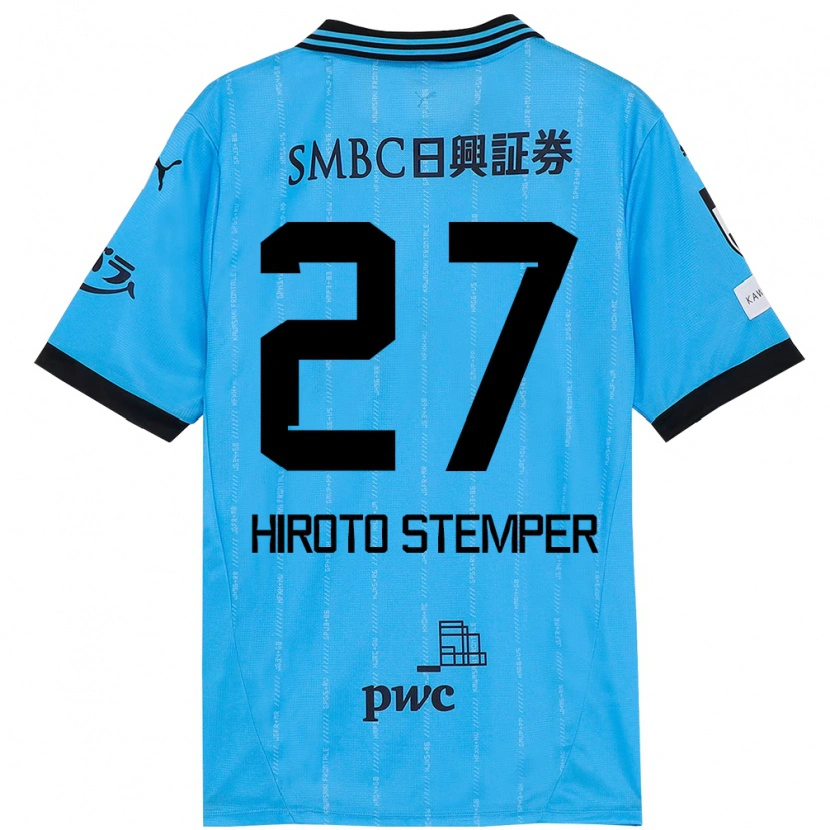 Danxen Hombre Camiseta Luka Hiroto Stemper #27 Blanco Azul Celeste 1ª Equipación 2025/26 La Camisa