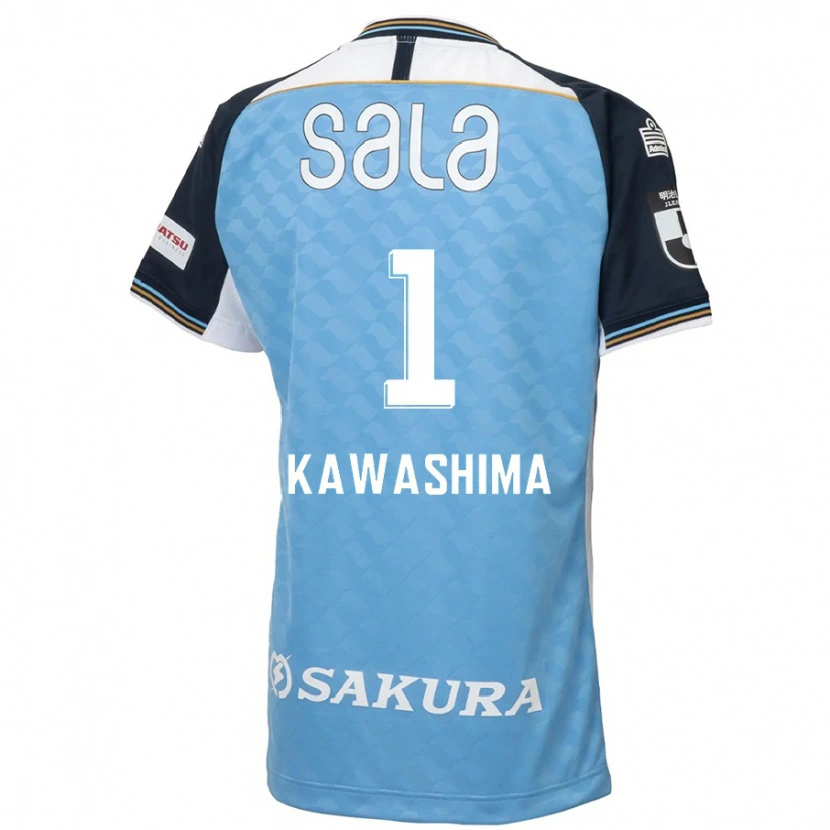 Danxen Hombre Camiseta Eiji Kawashima #1 Azul Celeste Negro 1ª Equipación 2025/26 La Camisa