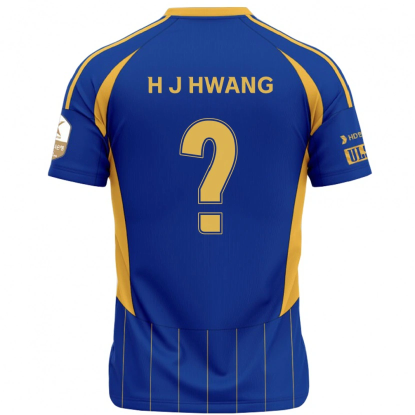 Danxen Hombre Camiseta Jeong-Ho Hwang #0 Azul Real Amarillo 1ª Equipación 2025/26 La Camisa