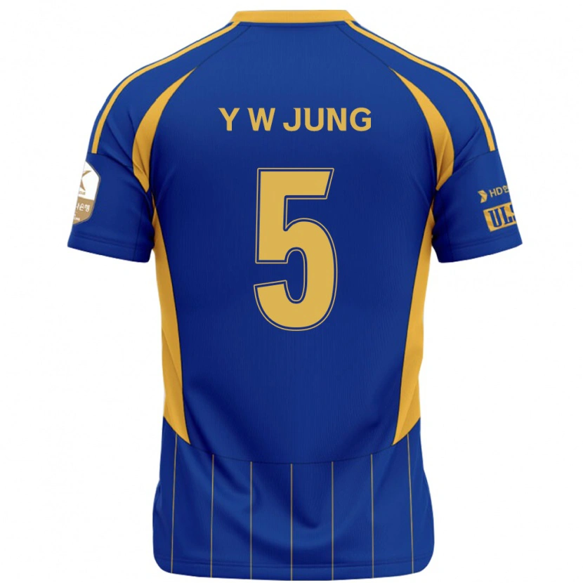 Danxen Hombre Camiseta Woo-Young Jung #5 Azul Real Amarillo 1ª Equipación 2025/26 La Camisa