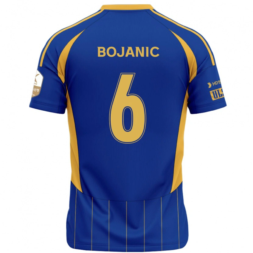 Danxen Hombre Camiseta Darijan Bojanic #6 Azul Real Amarillo 1ª Equipación 2025/26 La Camisa