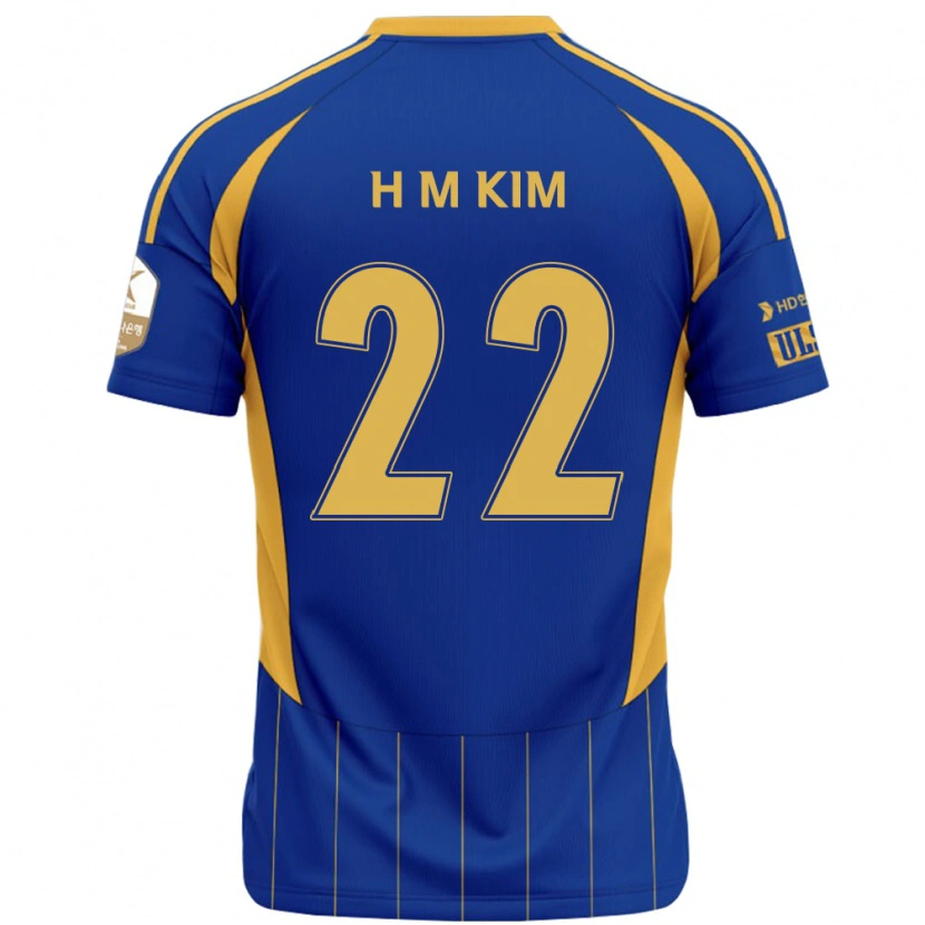 Danxen Hombre Camiseta Min-Hyuk Kim #22 Azul Real Amarillo 1ª Equipación 2025/26 La Camisa