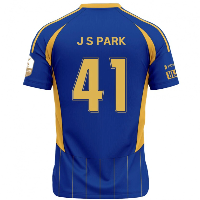 Danxen Hombre Camiseta Sang-Jun Park #41 Azul Real Amarillo 1ª Equipación 2025/26 La Camisa