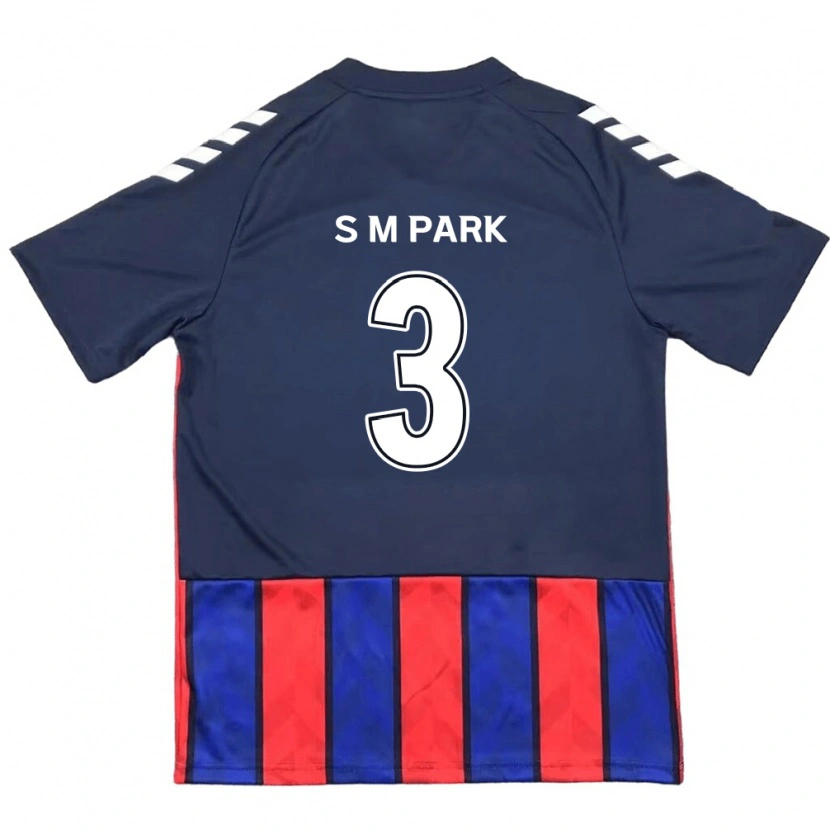 Danxen Hombre Camiseta Min-Seo Park #3 Azul Real Rojo 1ª Equipación 2025/26 La Camisa
