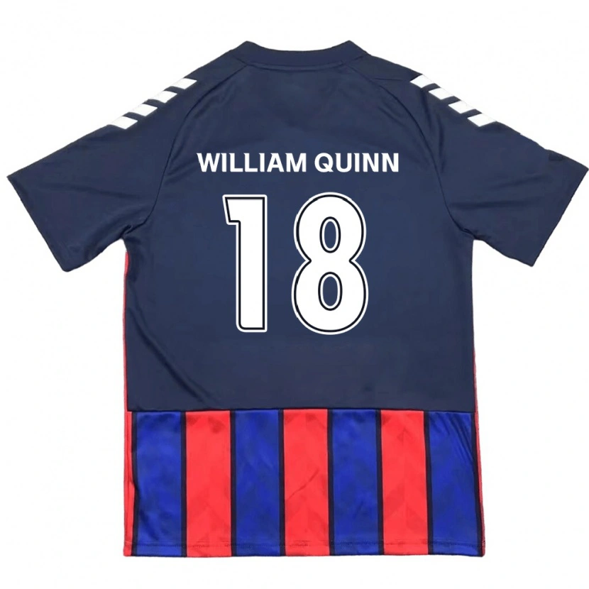 Danxen Hombre Camiseta Max William Quinn #18 Blanquecino Rojo 1ª Equipación 2025/26 La Camisa