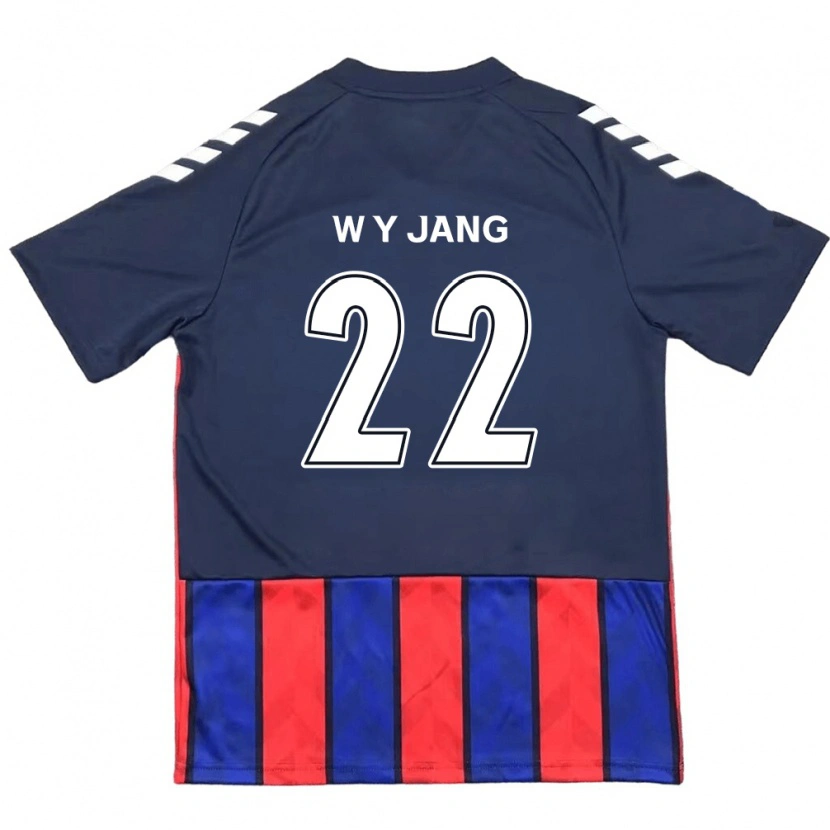 Danxen Hombre Camiseta Young-Woo Jang #22 Azul Real Rojo 1ª Equipación 2025/26 La Camisa