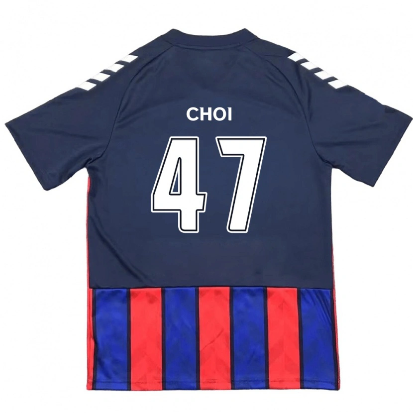 Danxen Hombre Camiseta San Choi #47 Azul Real Rojo 1ª Equipación 2025/26 La Camisa