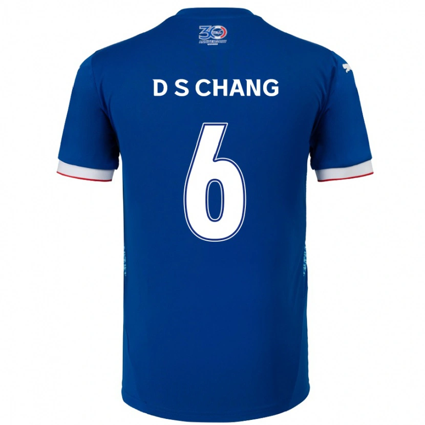 Danxen Hombre Camiseta Se-Dong Chang #6 Blanco Azul Real 1ª Equipación 2025/26 La Camisa