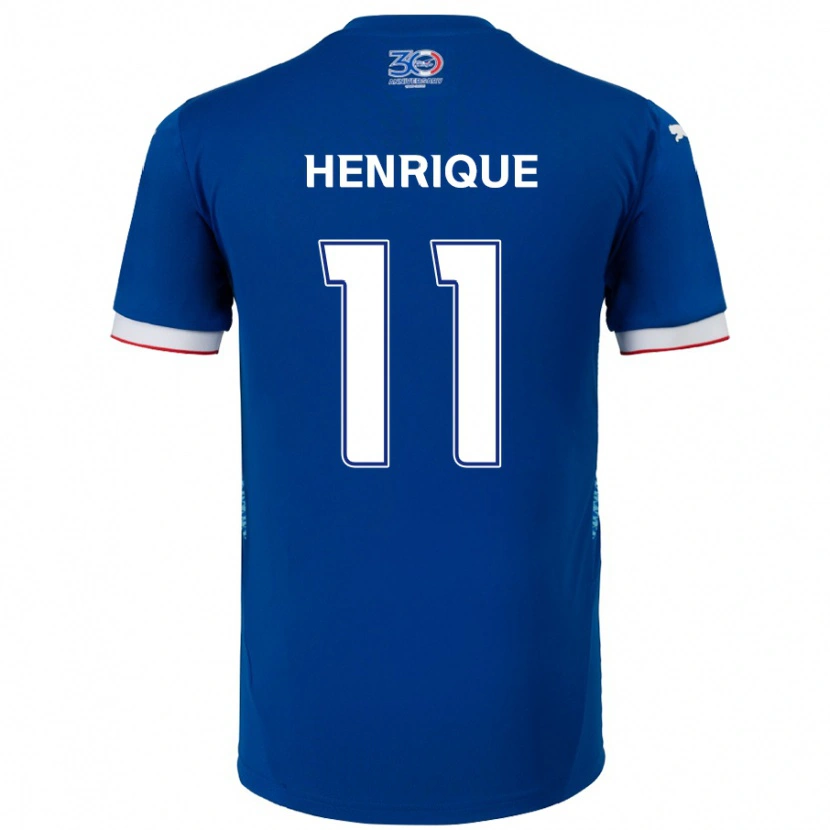 Danxen Hombre Camiseta Paulo Henrique #11 Azul Real Blanco 1ª Equipación 2025/26 La Camisa