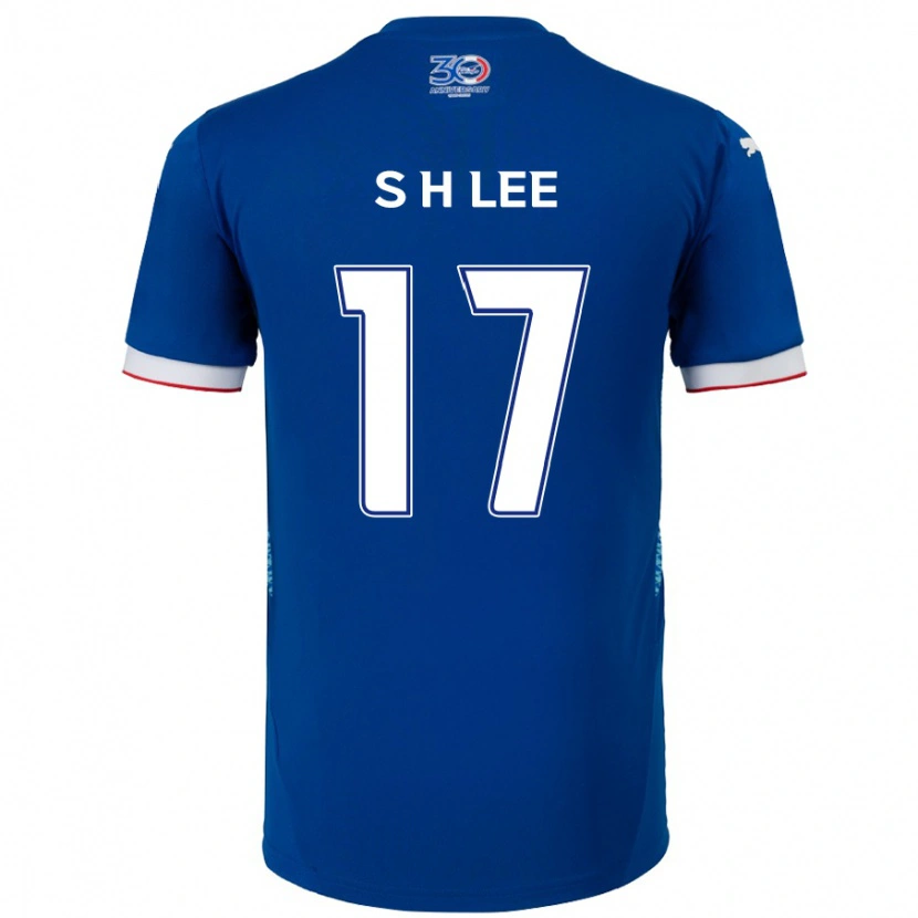 Danxen Hombre Camiseta Hyun-Seo Lee #17 Blanco Azul Real 1ª Equipación 2025/26 La Camisa