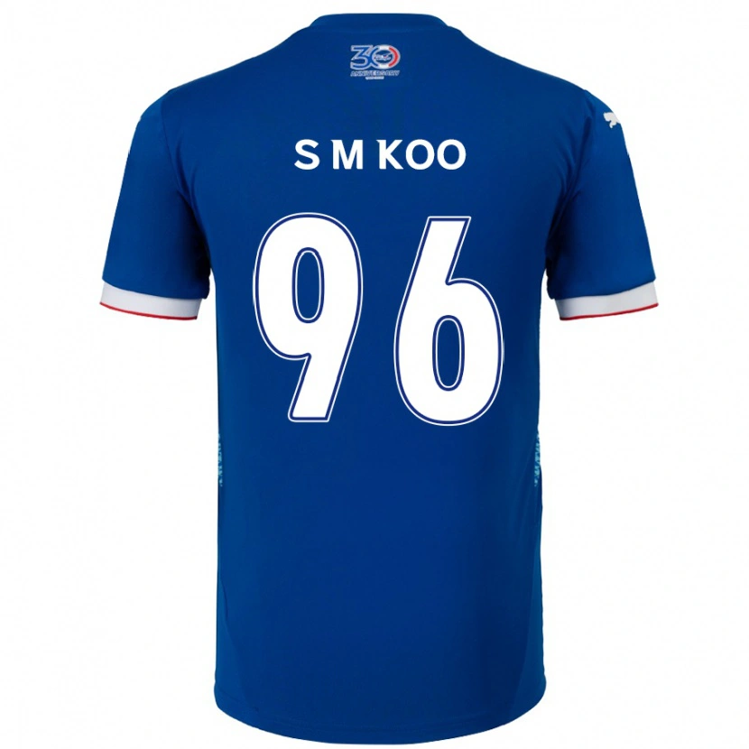 Danxen Hombre Camiseta Min-Seo Koo #96 Azul Real Blanco 1ª Equipación 2025/26 La Camisa