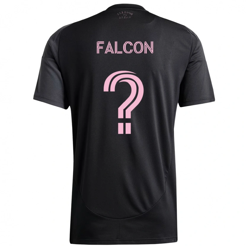 Danxen Hombre Camiseta Maximiliano Falcón #0 Negro Rosa 2ª Equipación 2025/26 La Camisa