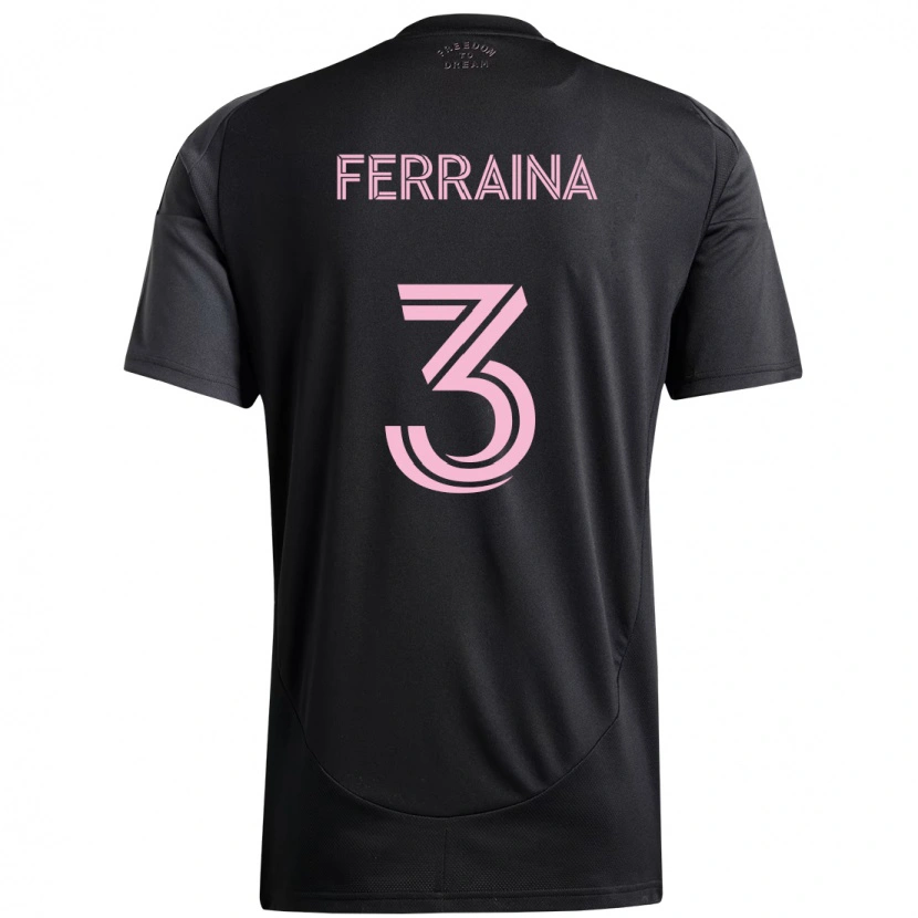 Danxen Hombre Camiseta Giovanni Ferraina #3 Rosa Negro 2ª Equipación 2025/26 La Camisa
